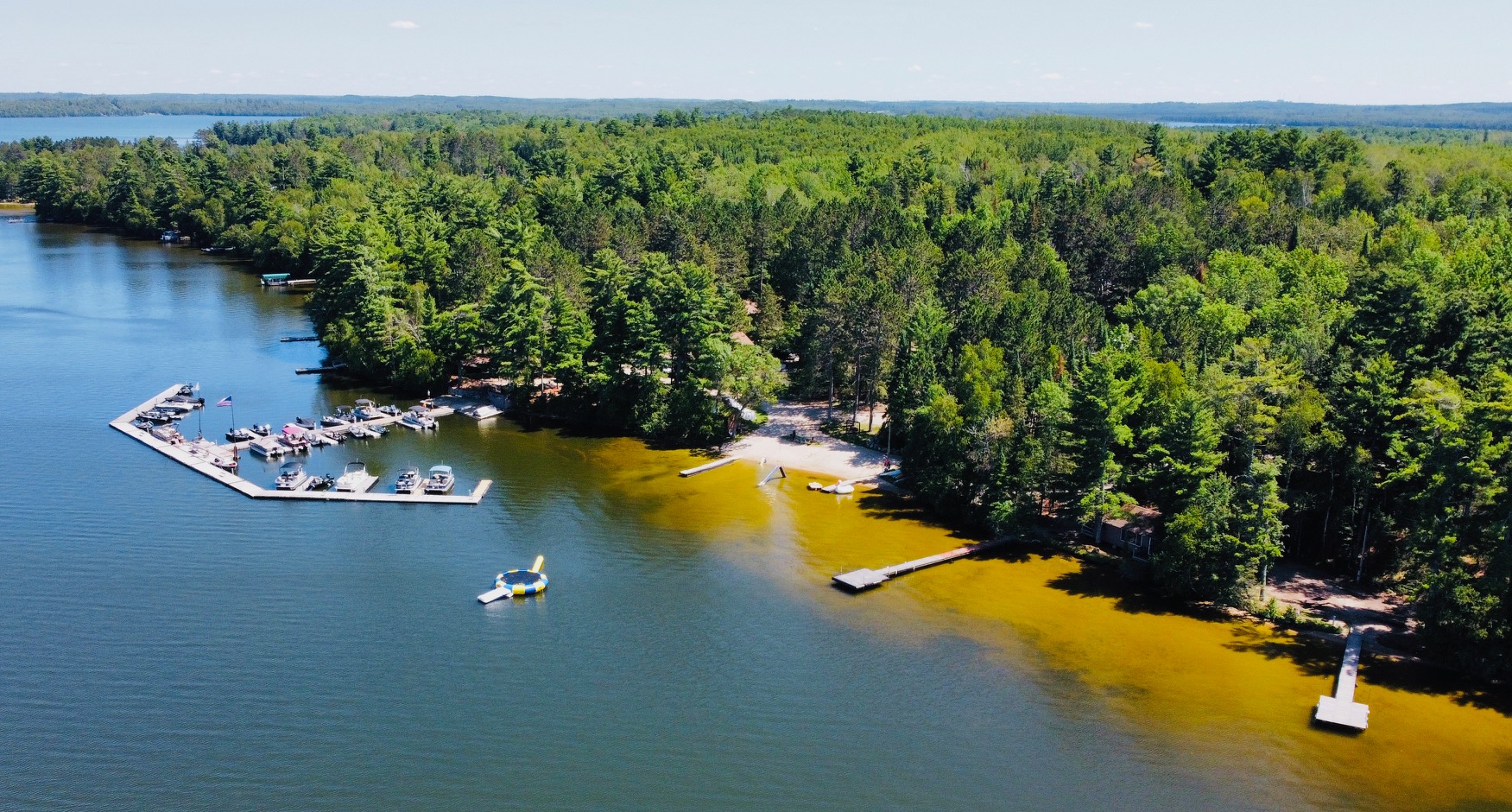 Panorama view of Cabin O' Pines Resort & Campground
