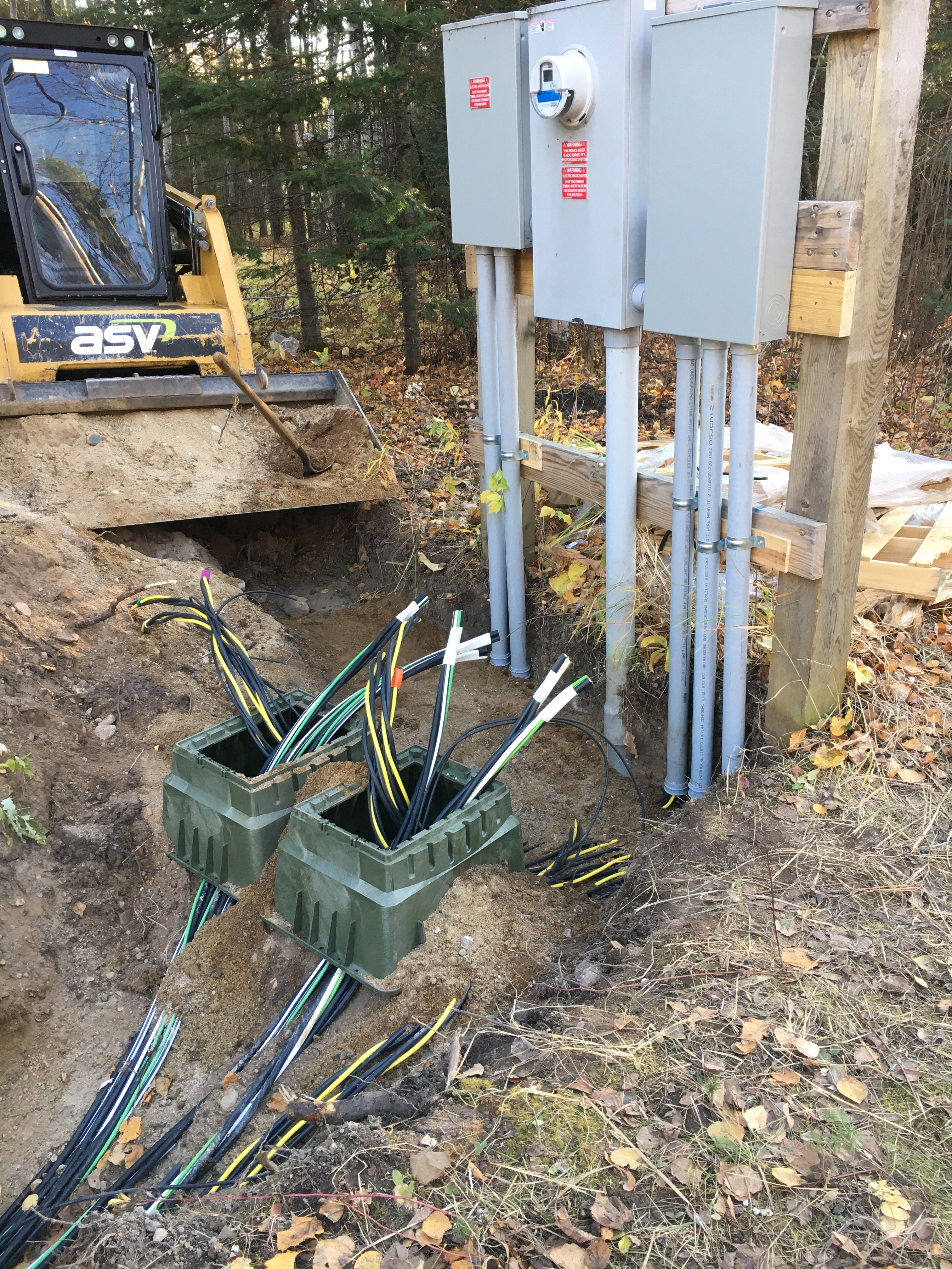 October 2020 - Installing electric to all seasonal campsites in the new loop.