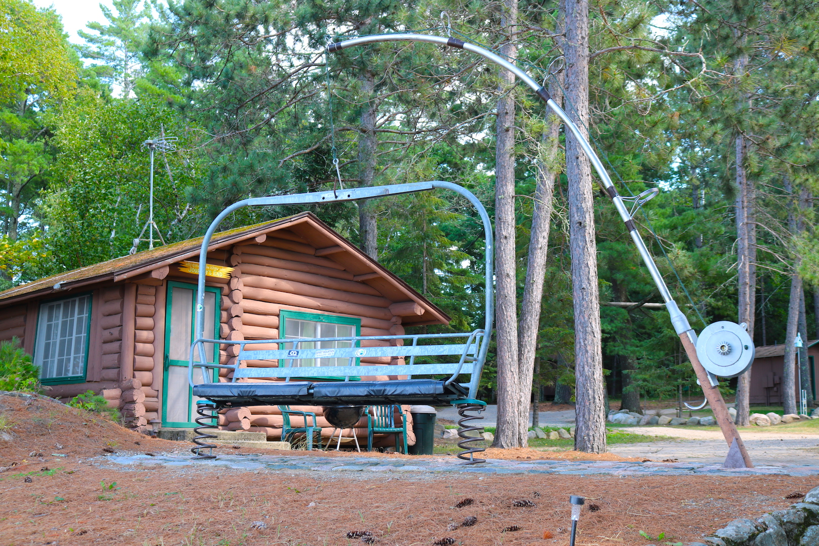 Fishing Pole Swing  Orr MN Resort Cabins On Pelican Lake Camping